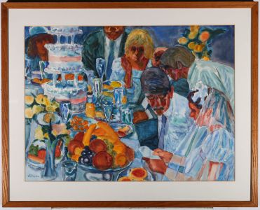 Hans Schwarz (1922–2003) - 20th Century Watercolour, The Village Wedding