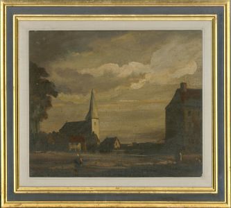 Philip Hugh Padwick (1876-1958) - Early 20th Century Oil, Village Church