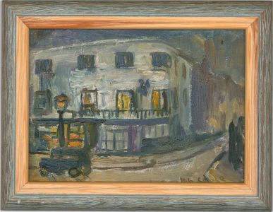 Henry George Cogle (1875-1957) - Mid 20th Century Oil, Street Corner At Dusk