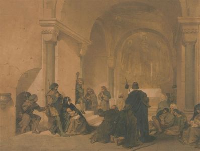 Louis Haghe (1806 -1885) - Signed 19th Century Lithograph, Chapel of St Gertrude