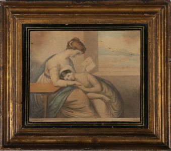 After Angelica Kauffman - 19th Century Stipple Engraving, Affectionate Sisters
