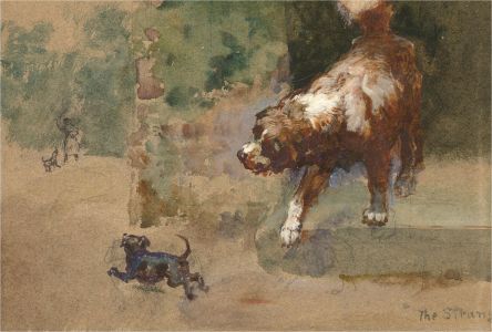 Alfred William Strutt (1856-1924) - Late 19th Century Watercolour, The Stranger