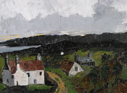 Daniel Nichols - Style of Kyffin Williams  2022 Oil, Anglesey