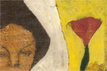 Ben Carrivick - Contemporary Oil, Woman and Rose