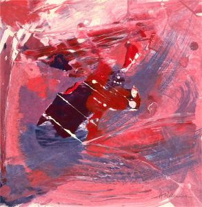 A. Williams - Contemporary Acrylic, Red, Purple and Pink