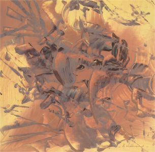 A. Williams - Contemporary Oil, Bursts of Yellow I