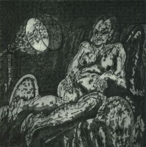 Peter Curran (1948-2006) - Contemporary Etching, Life Class Nude