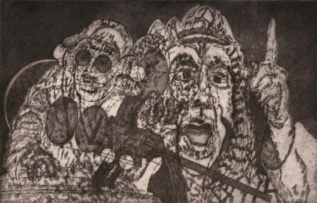 Peter Curran (1948-2006) - Contemporary Etching, Trouble in the Middle East