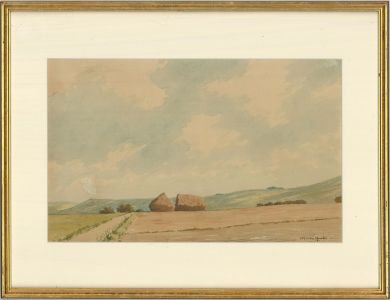 Martin Hardie (1875–1952) - 1946 Watercolour, The South Downs