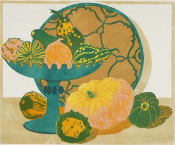 Penny Berry Paterson (1941-2021) - Contemporary Linoprint, Squashes and Pumpkins