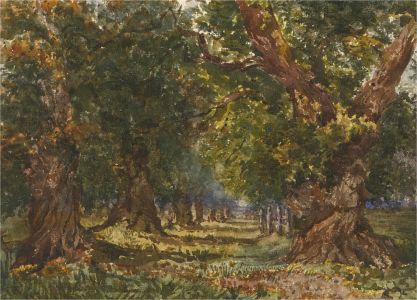 Mid 20th Century Watercolour - Parkland Avenue