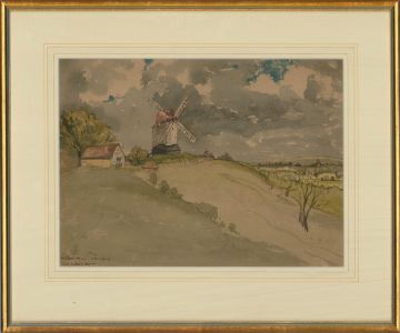H.E. Large - Framed 1957 Watercolour, Argos Hill Mill