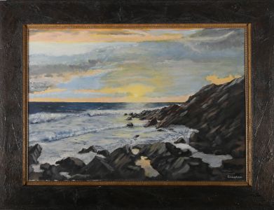 Gilbertson - 20th Century Oil, Seascape at Sunset