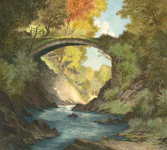 20th Century Watercolour - Gorge Crossing
