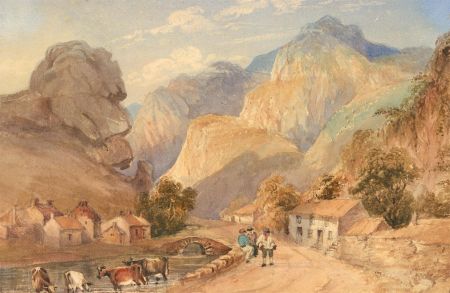 S. M. - Mid 19th Century Watercolour, The Lion's Rock, Cheddar Gorge