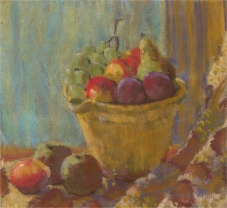 Gail Lilley - 1996 Pastel, Bowl Of Fruit