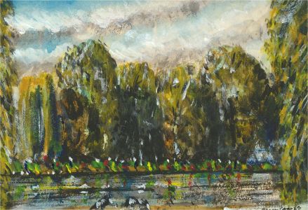Brian Cobb - Signed and dated 1983 Acrylic, St. James Park