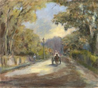 R. Aldam - Signed Mid 20th Century Oil, Horse Drawn Carriage