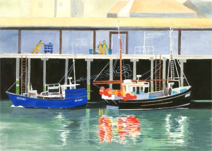 Gordon Metcalfe (b.1935) - 20th Century Watercolour, At The Docks