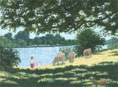 Gerry B. Gibbs - 1988 Oil, Parkland Landscape