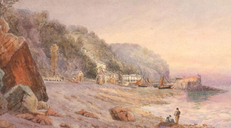 J. Whitacre Allen - Signed 1897 Watercolour, Clovelly, Devon