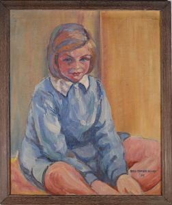 Bess Defries Brady - Framed 1939 Oil, Little Girl