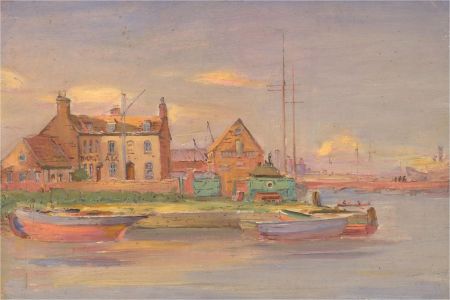 Mid 20th Century Oil - Coastal Harbour