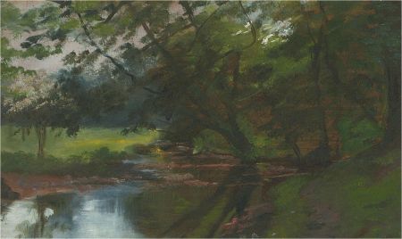 Early 20th Century Oil - The Woodland River