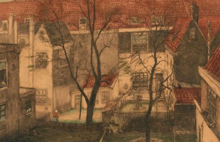 Jan Christian Poortenaar (1886-1958) - Early 20th Century Etching, Dutch Houses