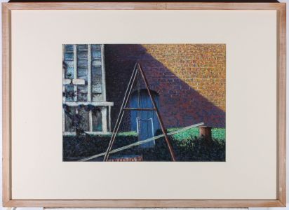 John Langton (b.1932) - 20th Century Pastel, Exterior Wall