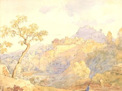 In the Manner of. Gaspard Poussin -19th Century watercolours, Classical Landscape
