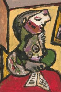 Manner of Picasso - 20th Century Acrylic, The Reader