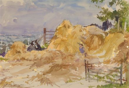 Michael Cadman RI ARCA (1920-2012) - Signed 1990 Watercolour, The Haystack