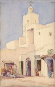 Noel Syers - 1927 Watercolour, Moroccan Buildings In The Sun