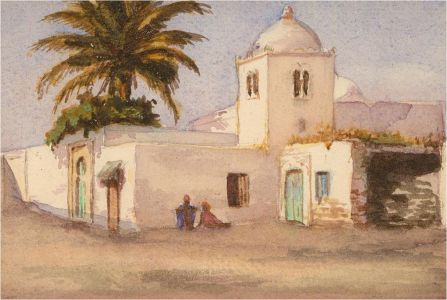Noel Syers - 1927 Watercolour, Moroccan Walls