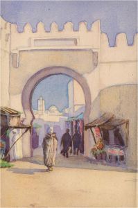 Noel Syers - 1927 Watercolour, Through The Arch