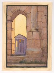 Noel Syers - 1927 Watercolour, Vignette To The Ruins