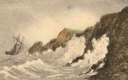 Claude Rowbotham (1864-1949) - Signed Early 20th Century Aquatint, The Storm