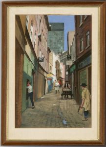 Kenneth Brookes (1897-1974) - Mid 20th Century Gouache, The Back Streets