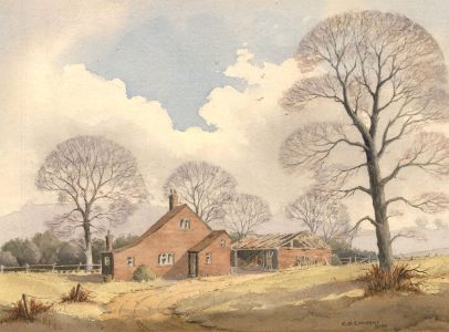 R. O. Emmony - Signed 20th Century Watercolour, The Rural Farm