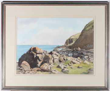 George F. Stainer - Mid 20th Century Watercolour, Rocky Coast, Islandmagee