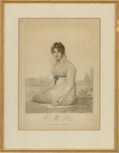 William Blake (1757–1827) after Huet Villiers - Framed Stipple Engraving, Mrs L