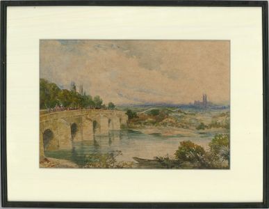 Arthur C Fare (1876–1958) - Framed Watercolour, Bridge View over Bath
