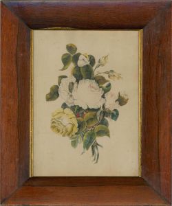 Framed Late 19th Century Watercolour - Bouquet of Roses