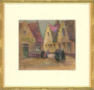 1914 Watercolour - Pepper Street, Brugge