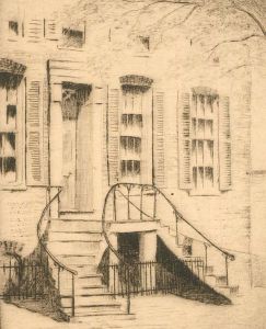 Don Swann (1889-1954) - Signed Early 20th Century Etching, Residential Doorway