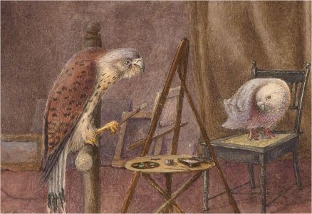 Anne, Elizabeth and Annie Salter - Late 19thC Watercolour, The Tender Artist