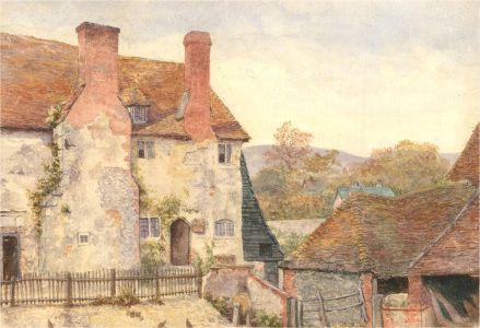 Anne, Elizabeth and Annie Salter - Late 19th Century Watercolour, Old farmhouse