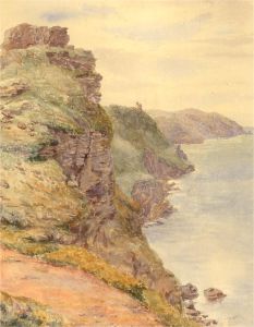 Anne, Elizabeth and Annie Salter - Late 19th Century Watercolour, Coastal Cliffs