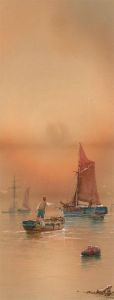 Garman Morris (act.1900-1930) - Early 20th Century Watercolour, Back to the Boat